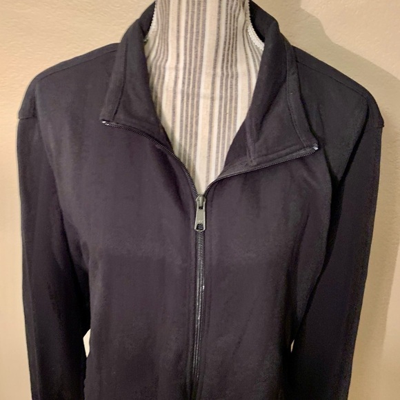 NWT Zip-Up Sweatshirt XL Black Amazon Essentials Long-Sleeve Side Pockets Cotton - Picture 2 of 16